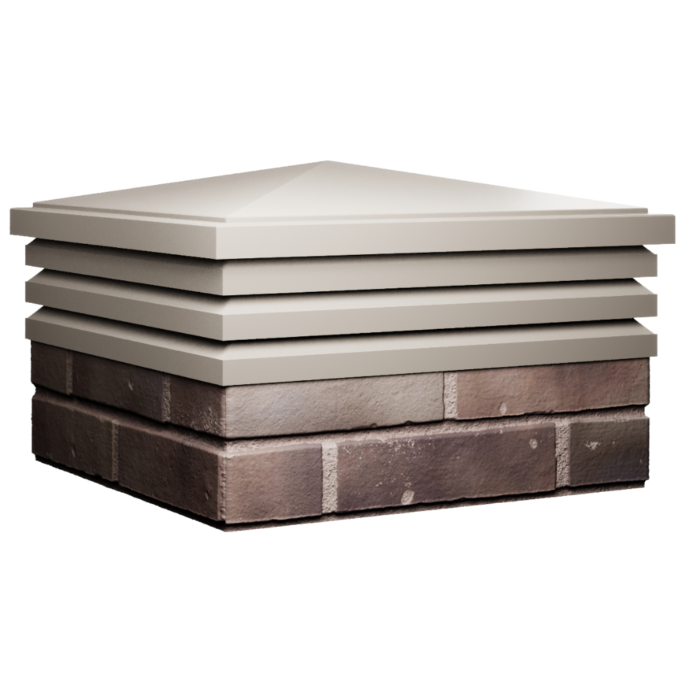 Колпак Zking Бона ХайТек Бежевый на столб 2х2 кирпича (513х513мм) в Севастополе фото