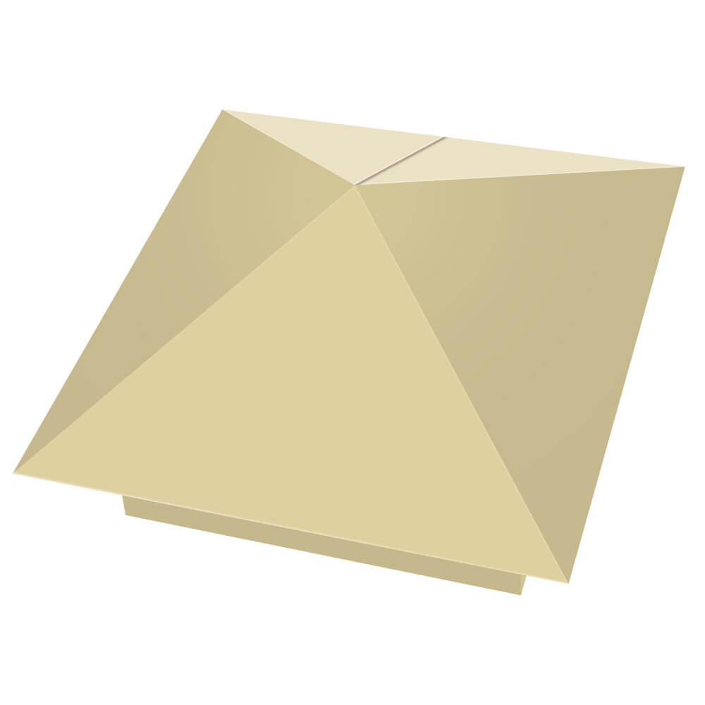 Колпак металлический 400х400мм RAL1014 Бежевый заборный Севастополь фото