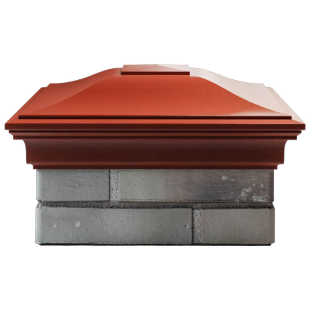 Колпак Zking Монблан Красный на столб 1.5х1.5 кирпича (385х385мм) Севастополь фото