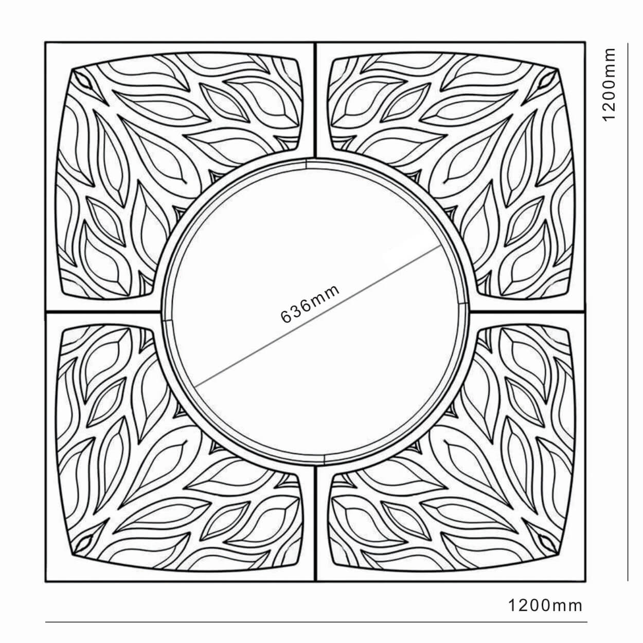 Приствольная решетка для дерева ZKING CRUST 1.2х1.2м Черная в Севастополе фото