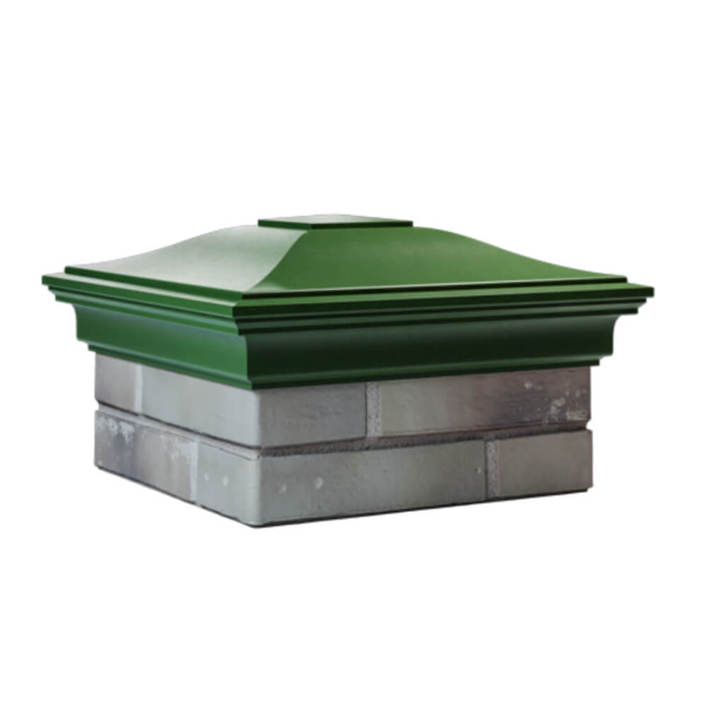 Колпак Zking Монблан Зеленый на столб 1.5х1.5 еврокирпича 0.7НФ (355х355мм) в Севастополе фото