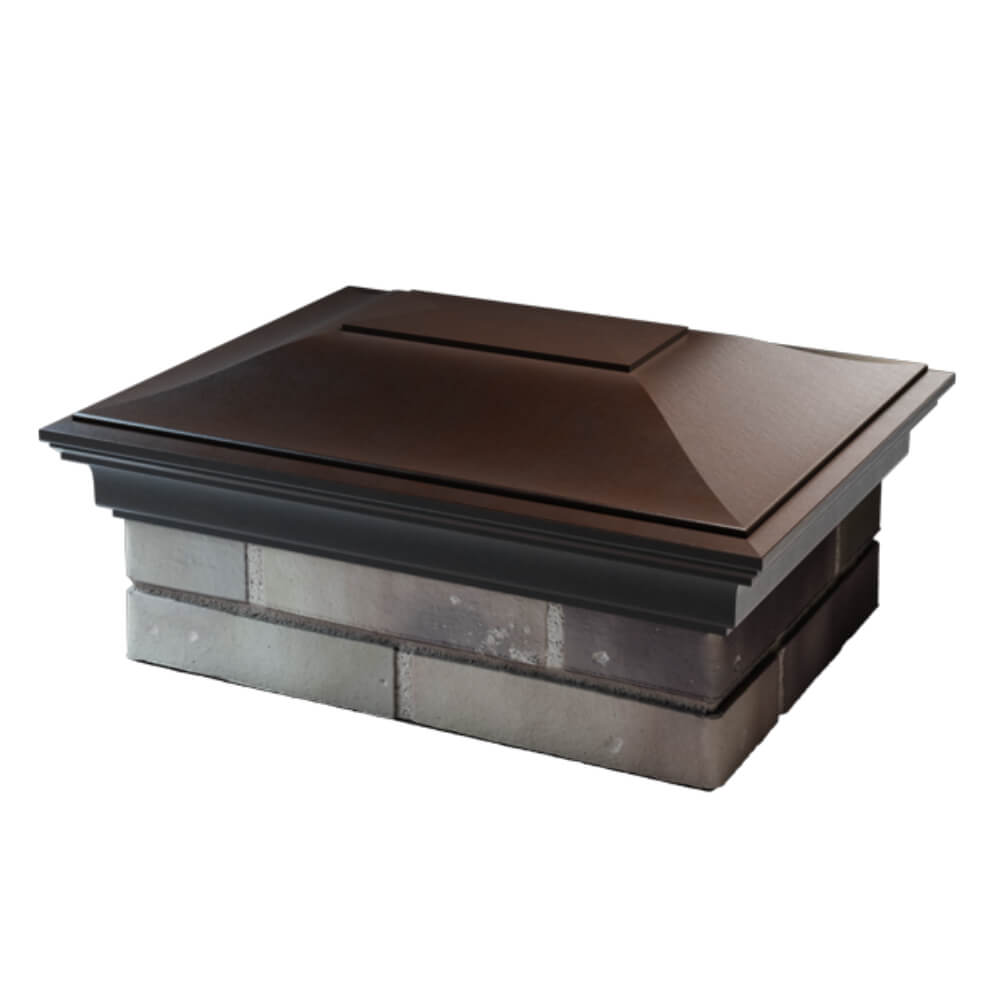 Колпак Zking Монблан Коричневый на столб 2х1.5 кирпича (515х385мм) в Севастополе фото