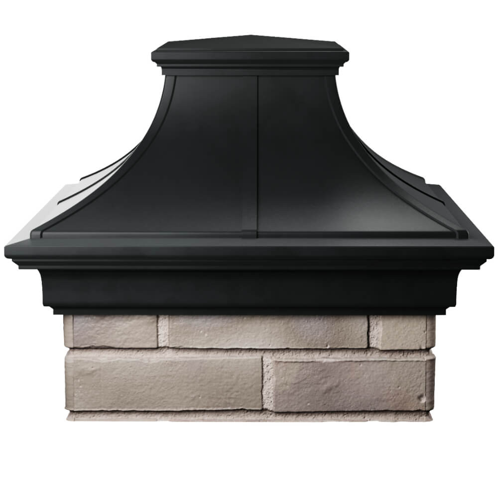 Колпак Zking Монблан Премиум Черный на столб 1.5х1.5 кирпича (385х385мм) Севастополь фото