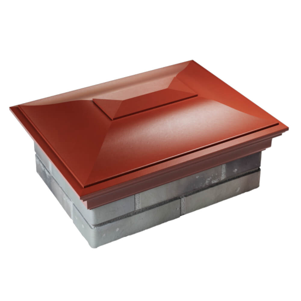 Колпак Zking Монблан Красный на столб 2х1.5 кирпича (515х385мм) Севастополь фото