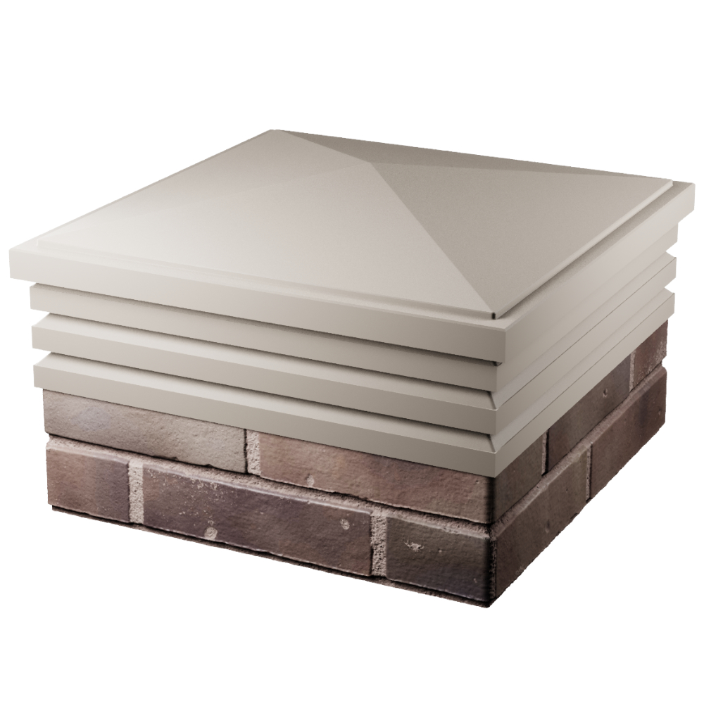 Колпак Zking Бона ХайТек Бежевый на столб 2х2 кирпича (513х513мм) в Севастополе фото