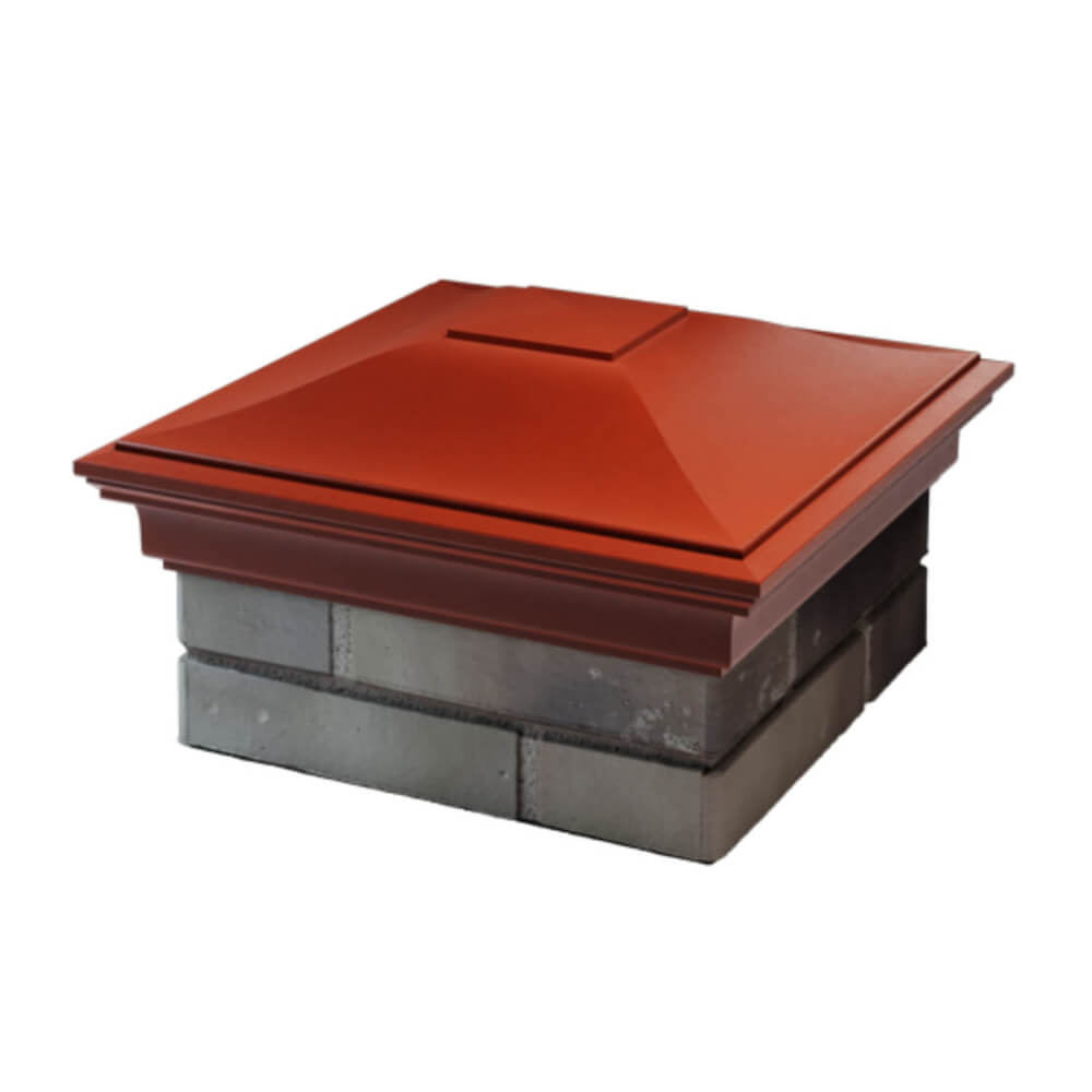 Колпак Zking Монблан Красный на столб 1.5х1.5 еврокирпича 0.7НФ (355х355мм) в Севастополе фото