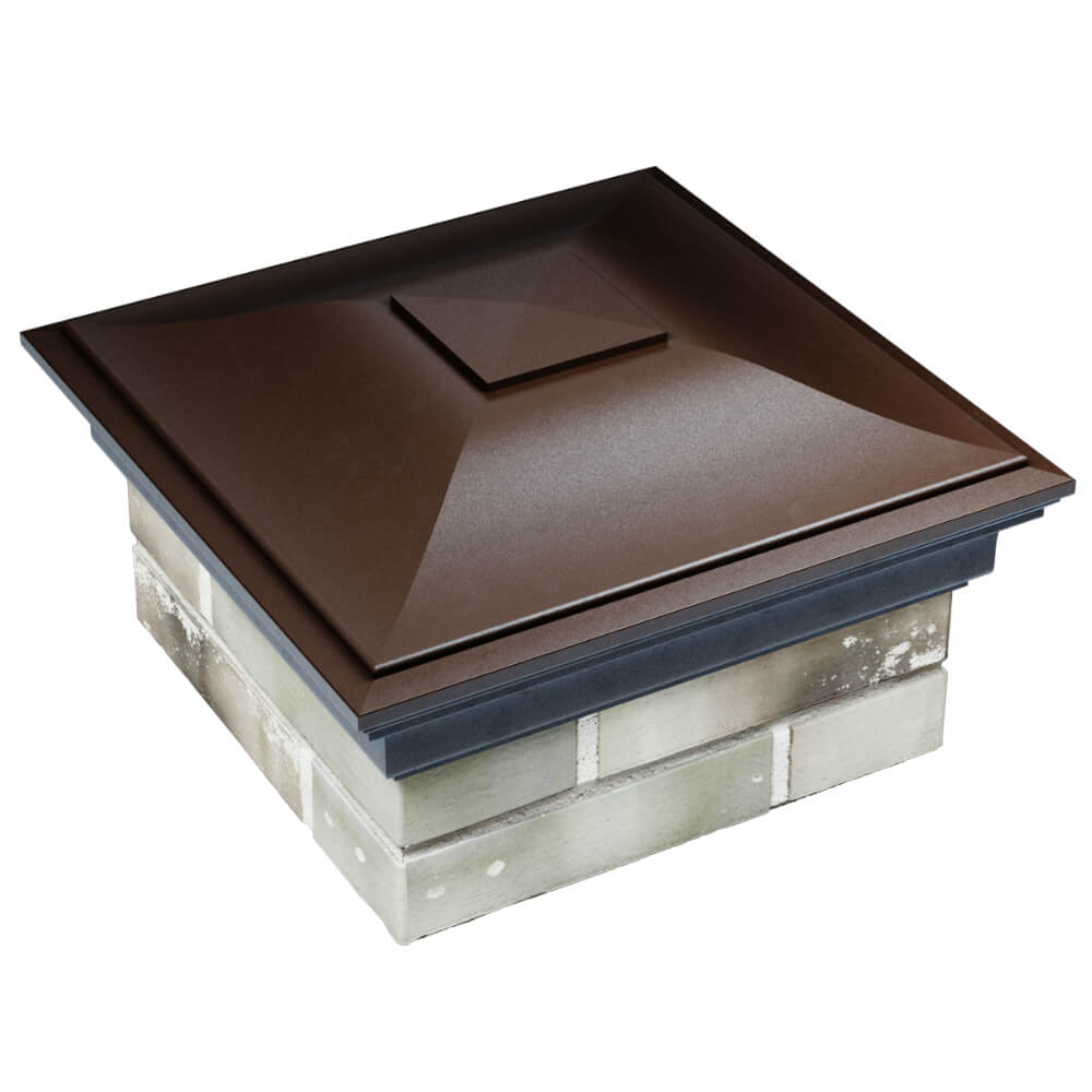 Колпак Zking Монблан Коричневый на столб 1.5х1.5 кирпича (385х385мм) в Севастополе фото