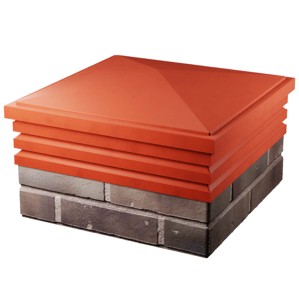 Колпак Zking Бона ХайТек Красный на столб 2х2 кирпича (513х513мм) в Севастополе фото