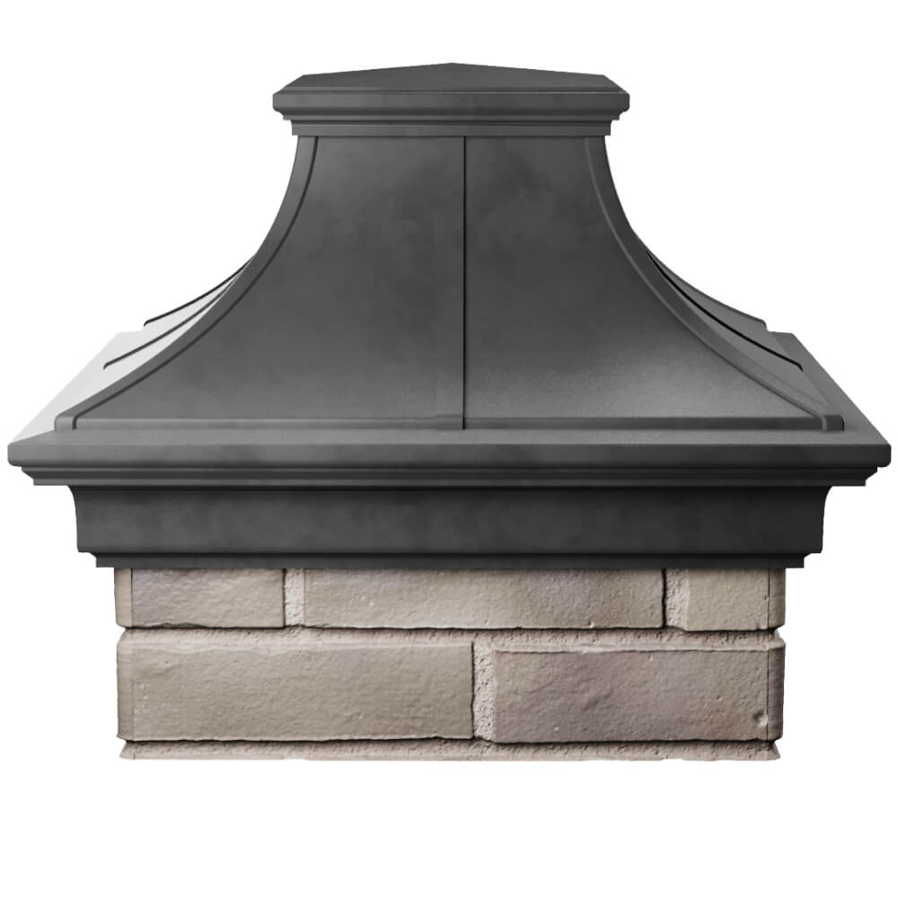 Колпак Zking Монблан Премиум Серый на столб 1.5х1.5 кирпича (385х385мм) Севастополь фото