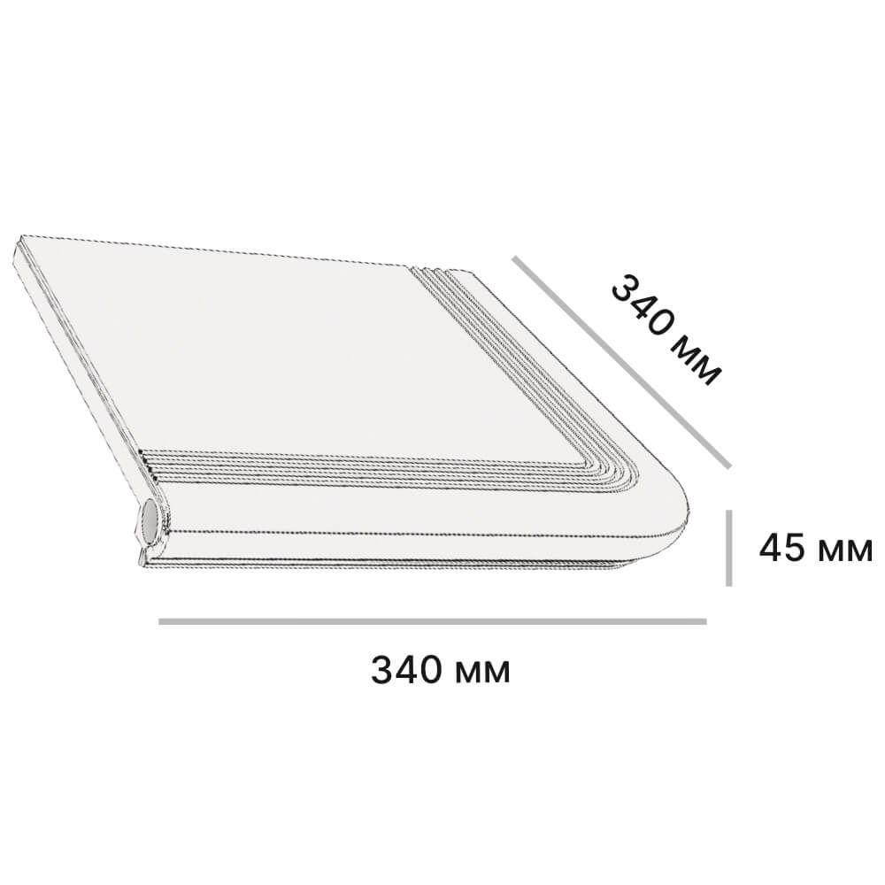 Ступень угловая Verona 340х340х20мм Мраморный