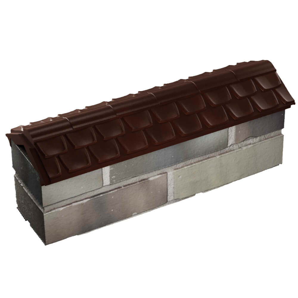 Парапет Zking Эльбрус Коричневый с посадкой на 0.5 кирпича (130мм) в Севастополе фото