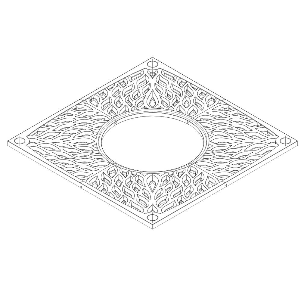 Приствольная решетка для дерева ZKING CRUST 2х2м Черная в Севастополе фото