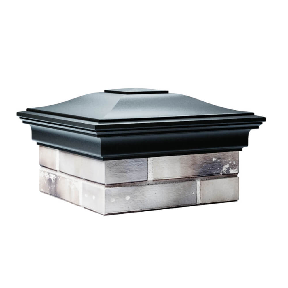 Колпак Zking Монблан Черный на столб 1.5х1.5 еврокирпича 0.7НФ (355х355мм) в Севастополе фото