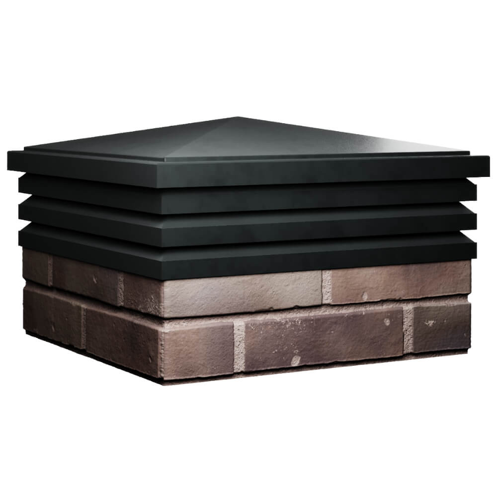 Колпак Zking Бона ХайТек Черный на столб 2х2 кирпича (513х513мм) в Севастополе фото