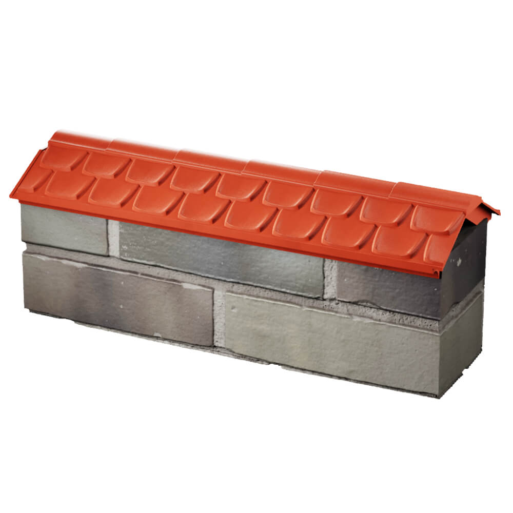 Парапет Zking Эльбрус Красный с посадкой на 0.5 кирпича (130мм) в Севастополе фото