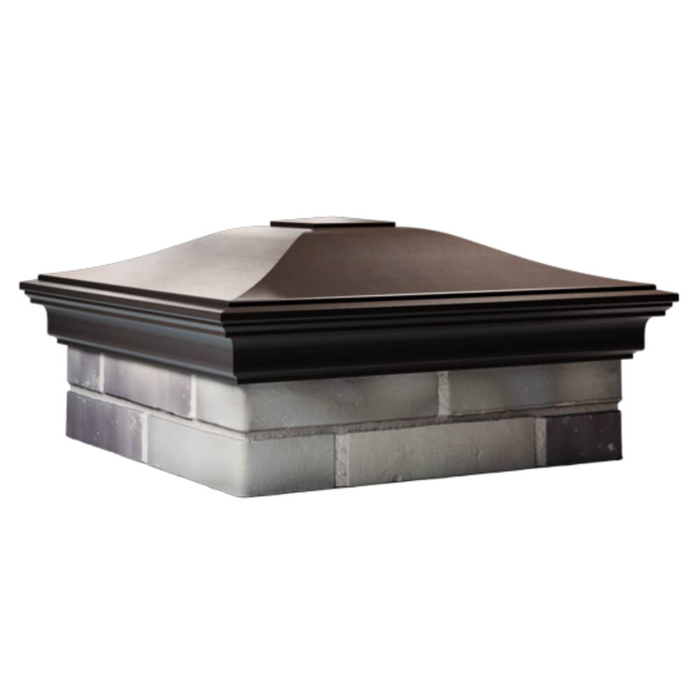 Колпак Zking Монблан Коричневый на столб 2х2 кирпича (515х515мм) в Севастополе фото