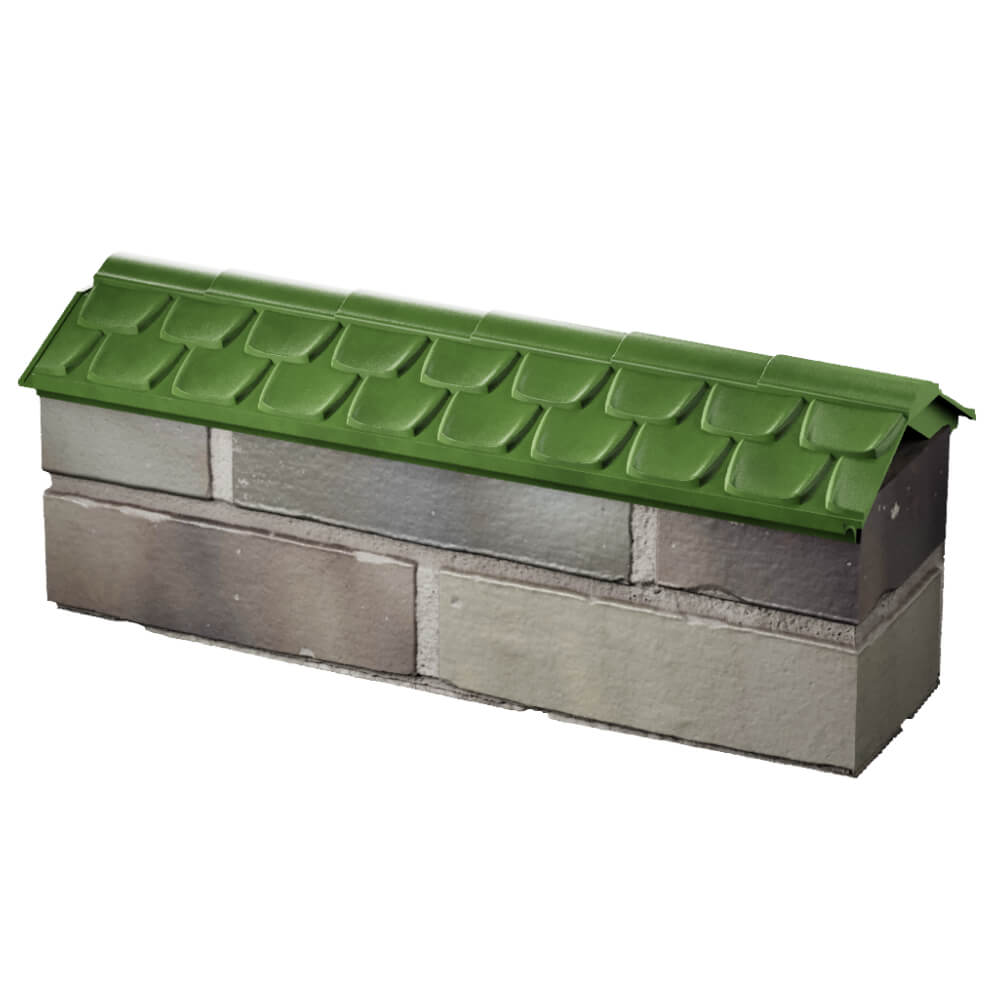 Парапет Zking Эльбрус Зеленый с посадкой на 0.5 кирпича (130мм) в Севастополе фото