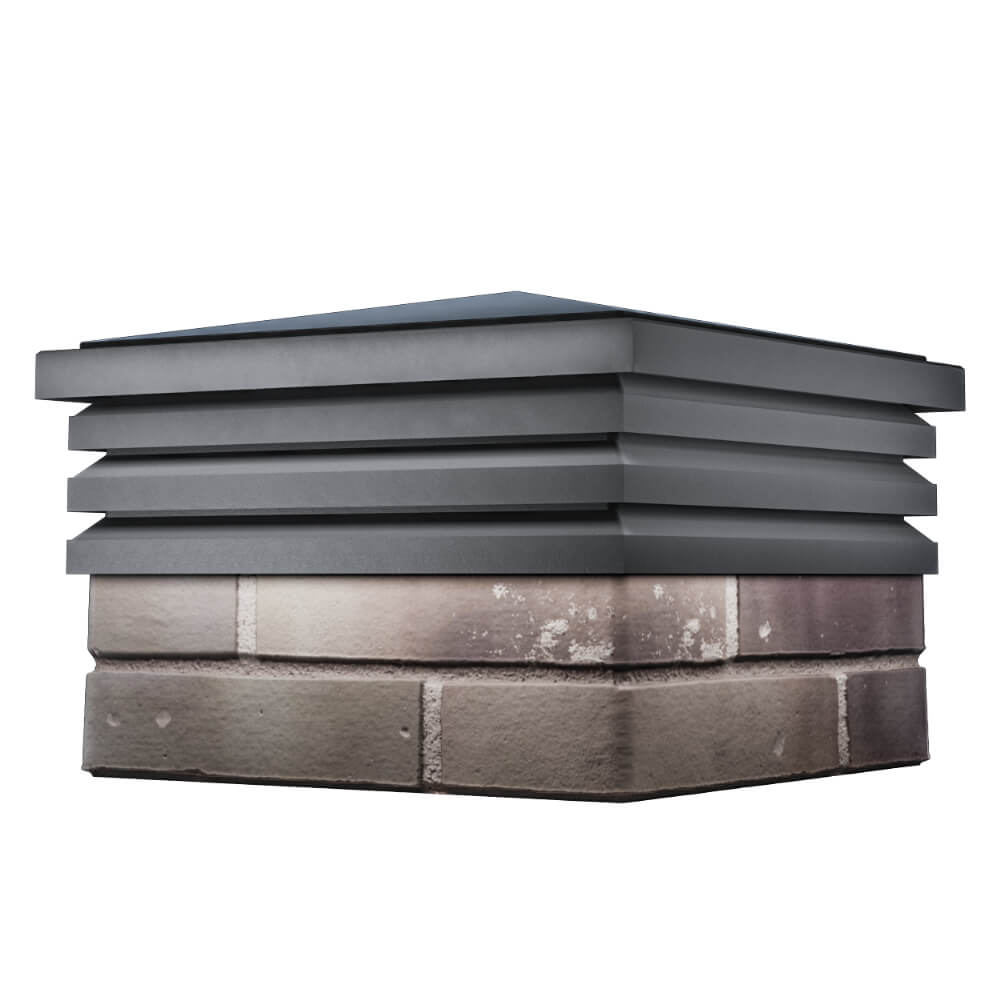 Колпак Zking Бона ХайТек Серый на столб 1.5х1.5 кирпича (385х385мм) в Севастополе фото