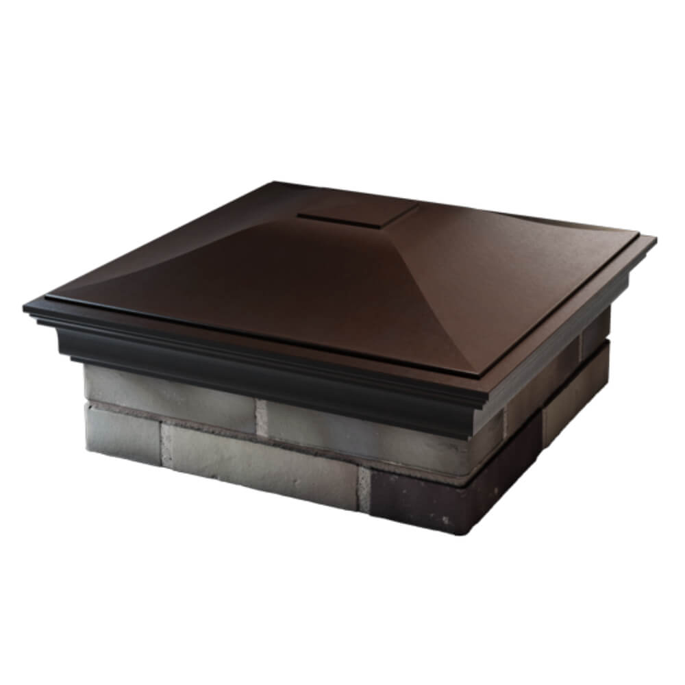 Колпак Zking Монблан Коричневый на столб 2х2 кирпича (515х515мм) в Севастополе фото