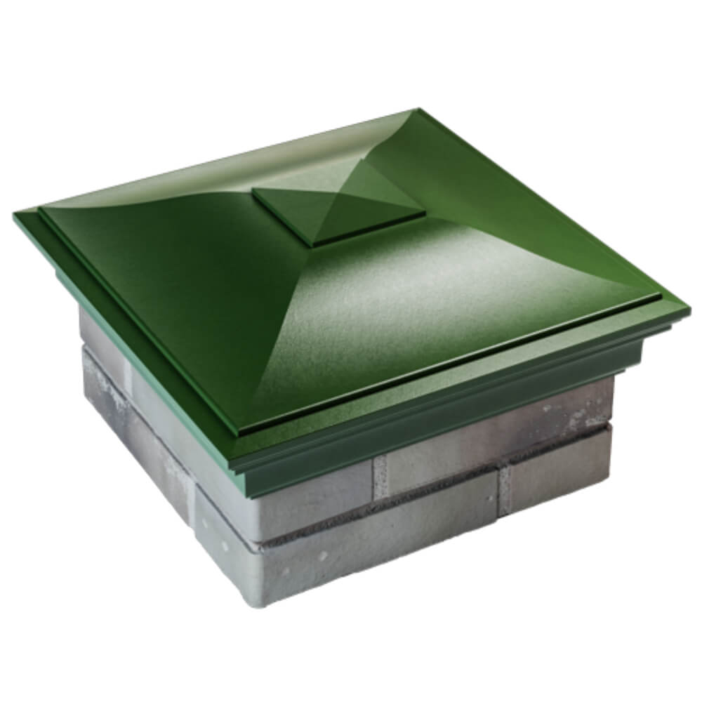 Колпак Zking Монблан Зеленый на столб 1.5х1.5 кирпича (385х385мм) в Севастополе фото