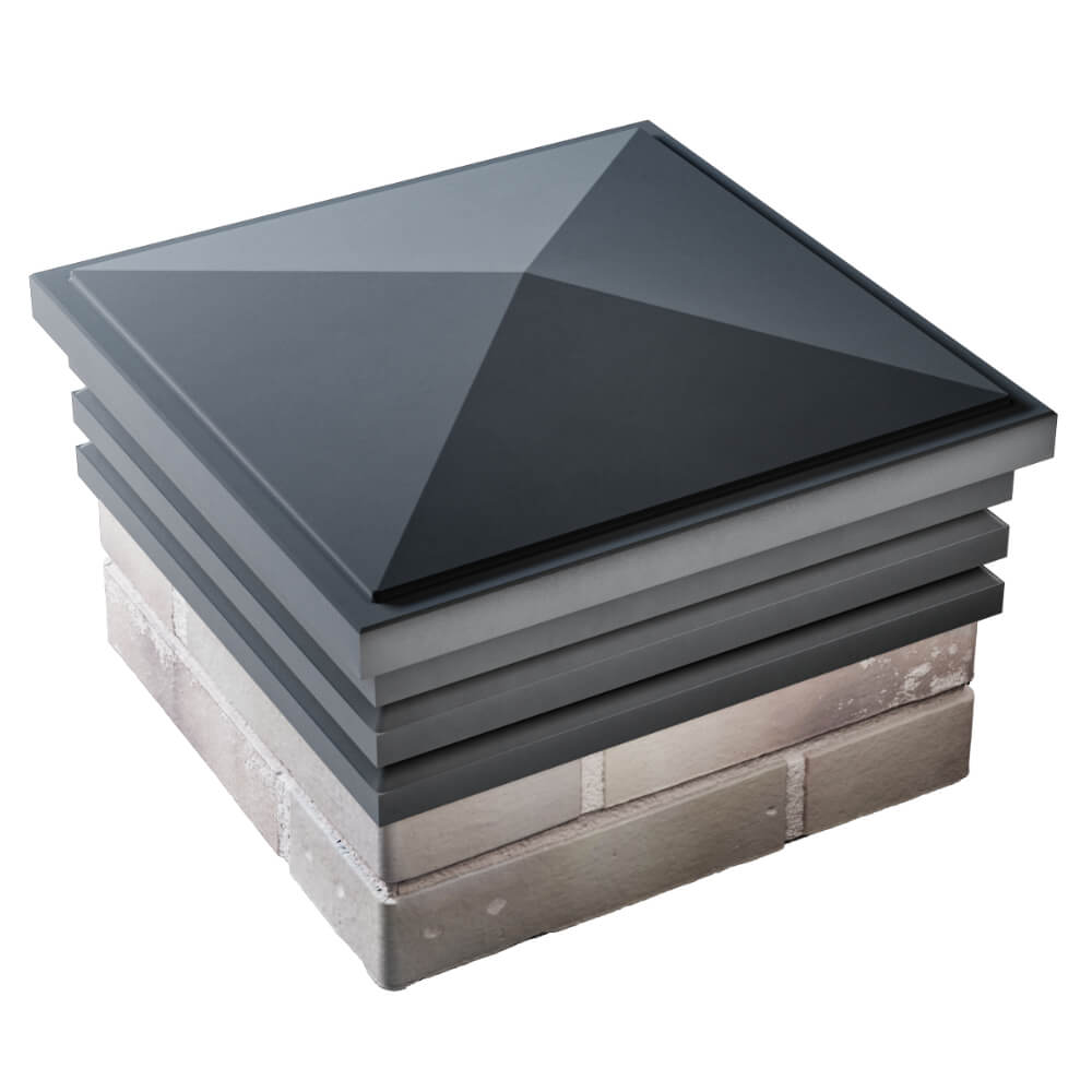 Колпак Zking Бона ХайТек Серый на столб 1.5х1.5 кирпича (385х385мм) в Севастополе фото