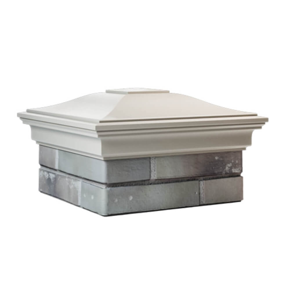 Колпак Zking Монблан Бежевый на столб 1.5х1.5 еврокирпича 0.7НФ (355х355мм) в Севастополе фото