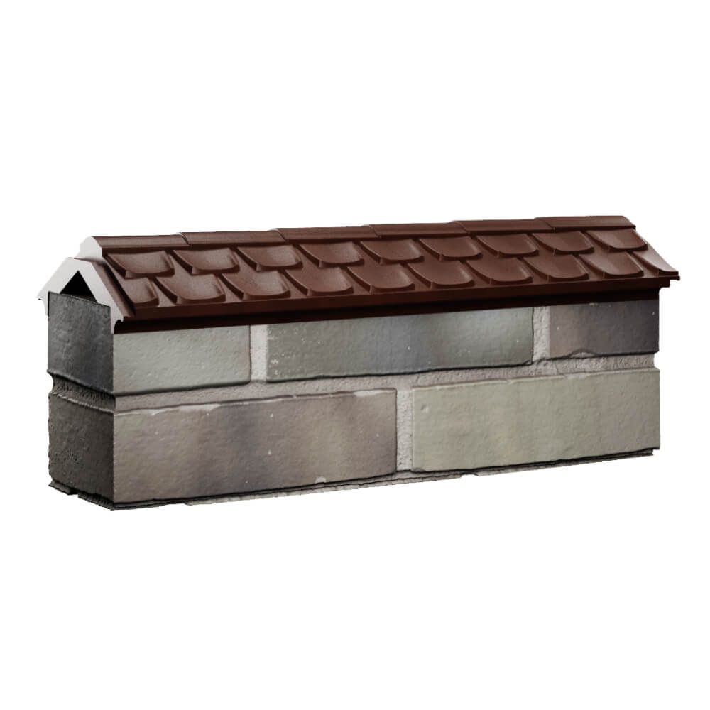 Парапет Zking Эльбрус Коричневый с посадкой на 0.5 кирпича (130мм) Севастополь фото