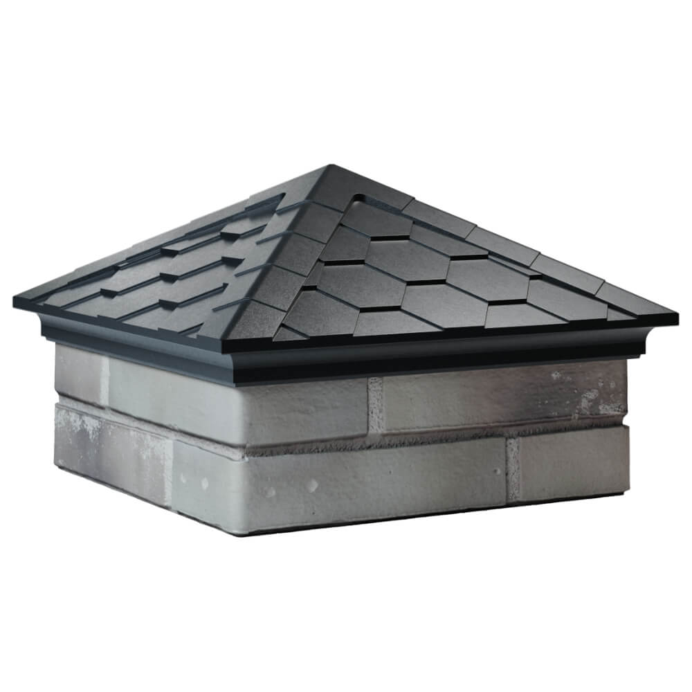 Колпак Zking Эверест Черный на столб 1.5х1.5 кирпича (390х390мм) в Севастополе фото