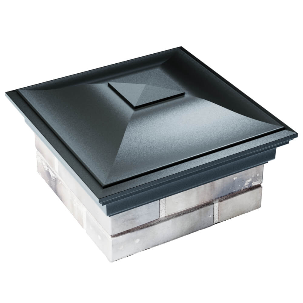 Колпак Zking Монблан Черный на столб 1.5х1.5 кирпича (385х385мм) в Севастополе фото