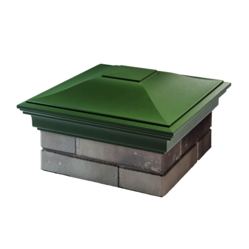 Колпак Zking Монблан Зеленый на столб 1.5х1.5 еврокирпича 0.7НФ (355х355мм) в Севастополе фото