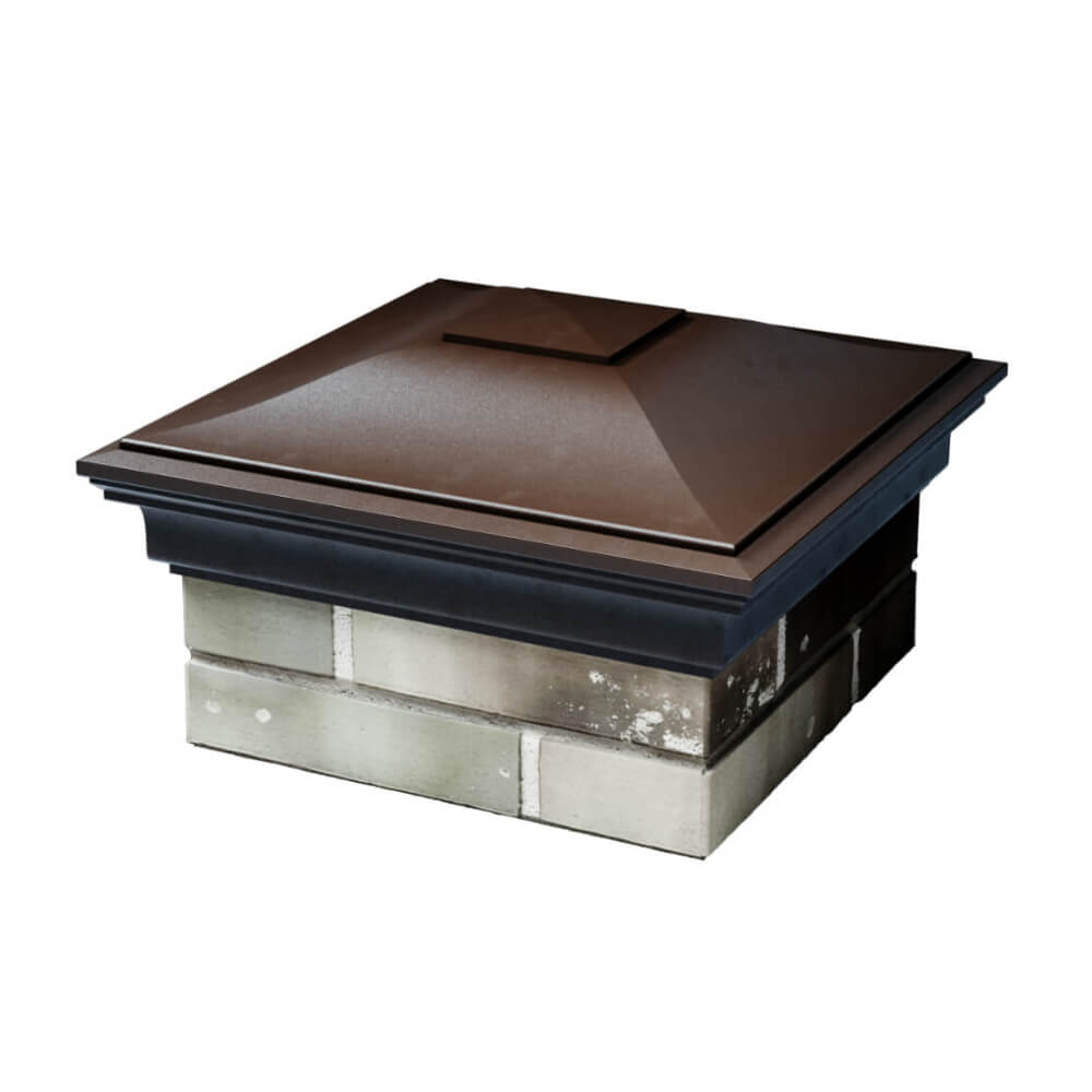 Колпак Zking Монблан Коричневый на столб 1.5х1.5 еврокирпича 0.7НФ (355х355мм) в Севастополе фото