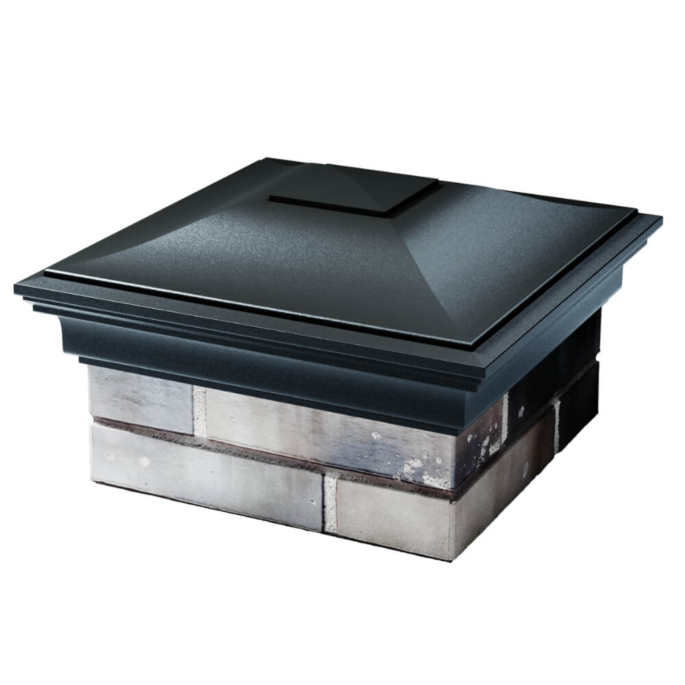 Колпак Zking Монблан Черный на столб 1.5х1.5 кирпича (385х385мм) в Севастополе фото