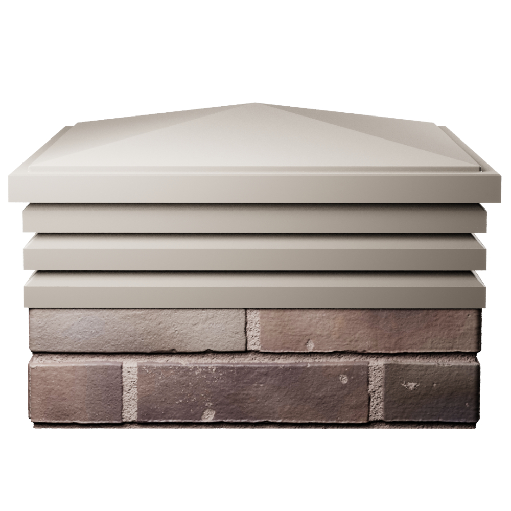 Колпак Zking Бона ХайТек Бежевый на столб 2х2 кирпича (513х513мм) Севастополь фото