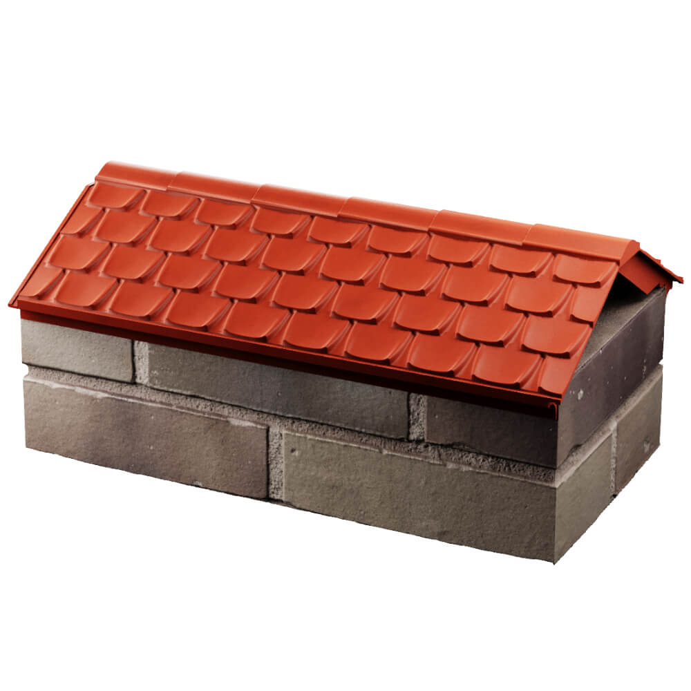 Парапет Zking Эльбрус Красный с посадкой на 1 кирпич (255мм) в Севастополе фото