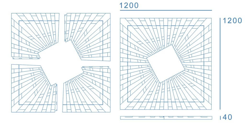 Приствольная решетка для дерева ZKING ATMOSPHERE 1.2х1.2м Бежевая в Севастополе фото