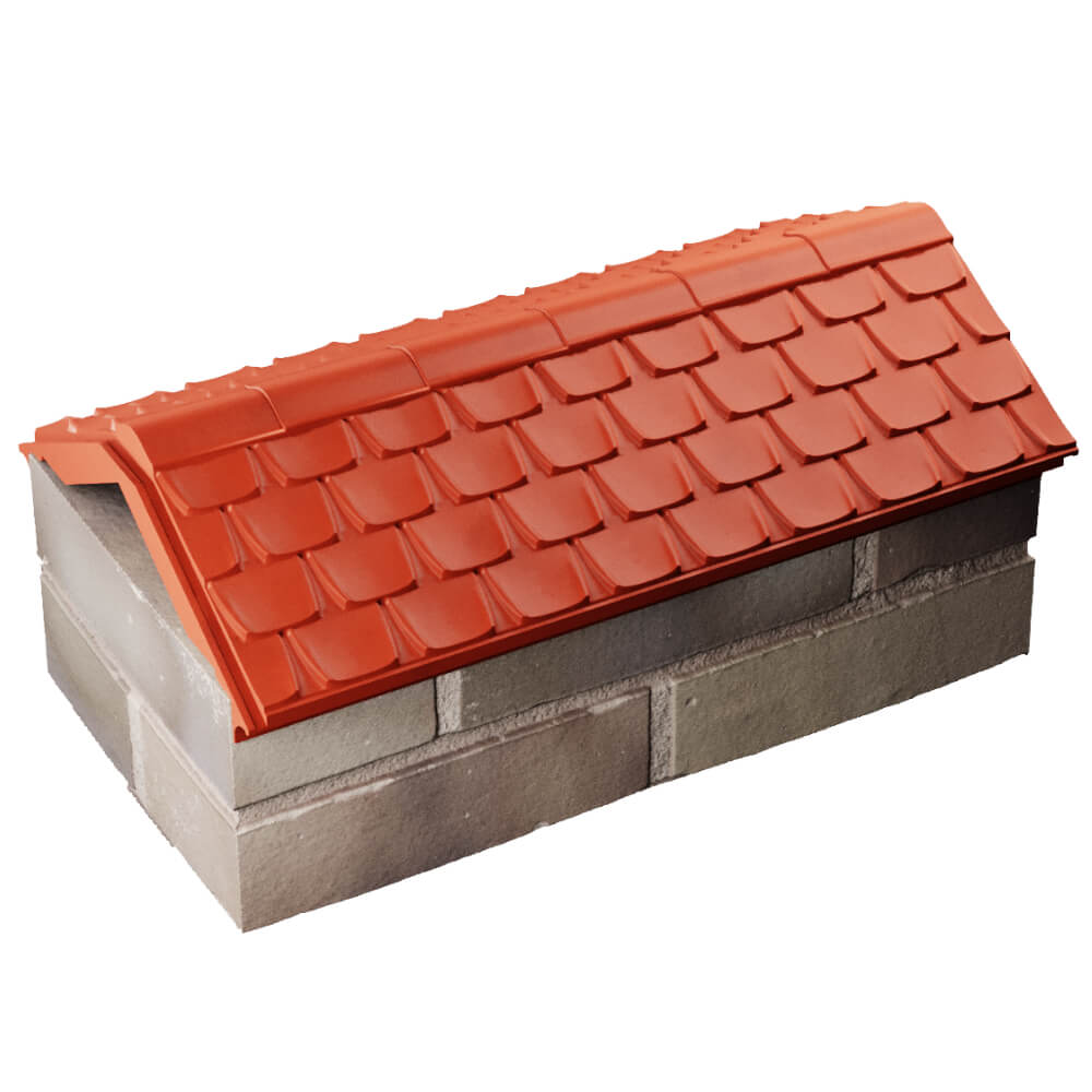 Парапет Zking Эльбрус Красный с посадкой на 1 кирпич (255мм) в Севастополе фото
