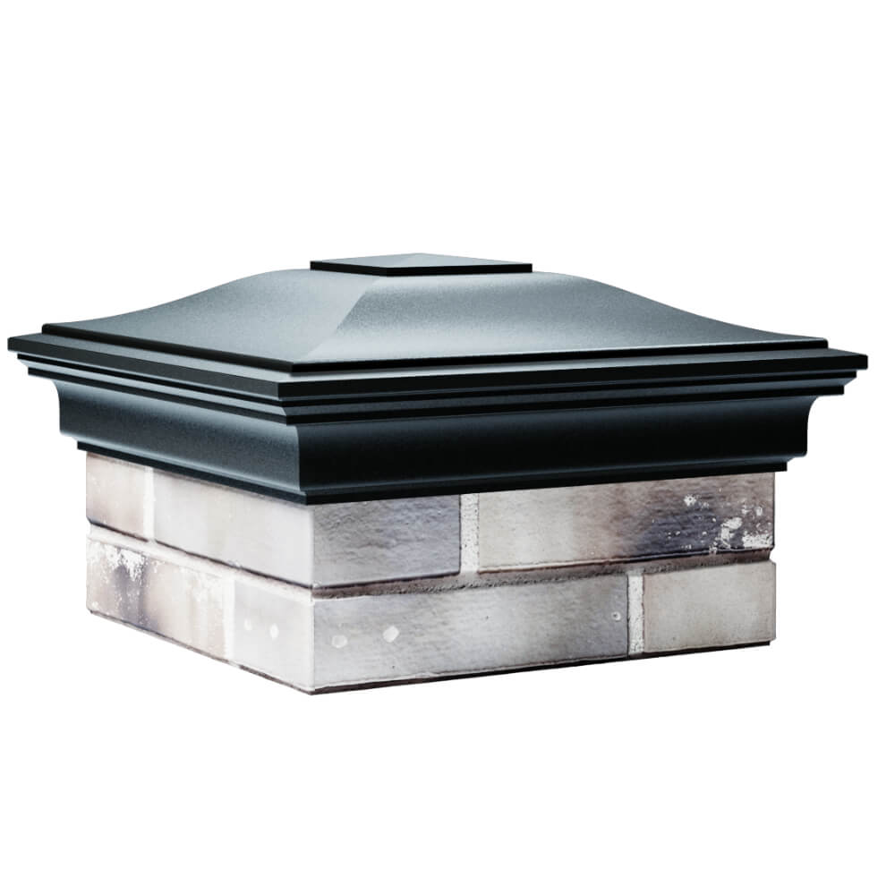 Колпак Zking Монблан Черный на столб 1.5х1.5 кирпича (385х385мм) в Севастополе фото