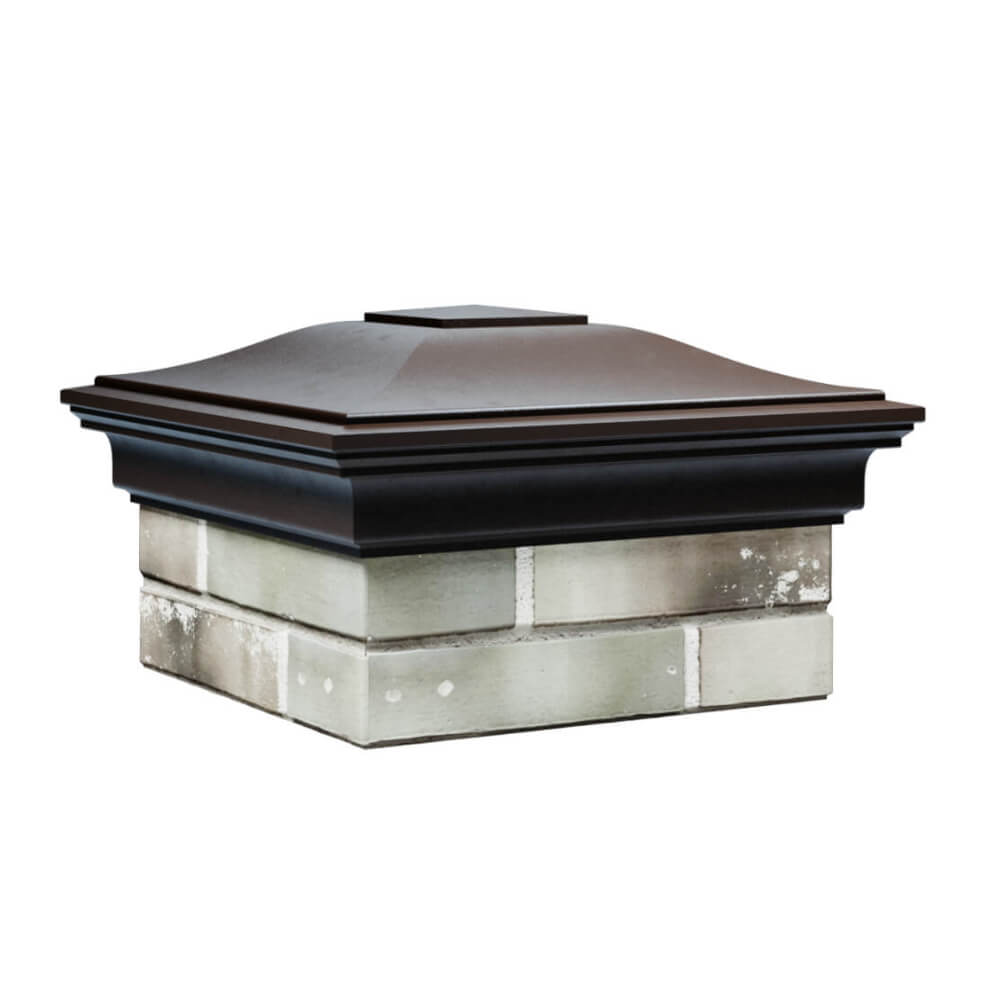 Колпак Zking Монблан Коричневый на столб 1.5х1.5 еврокирпича 0.7НФ (355х355мм) в Севастополе фото