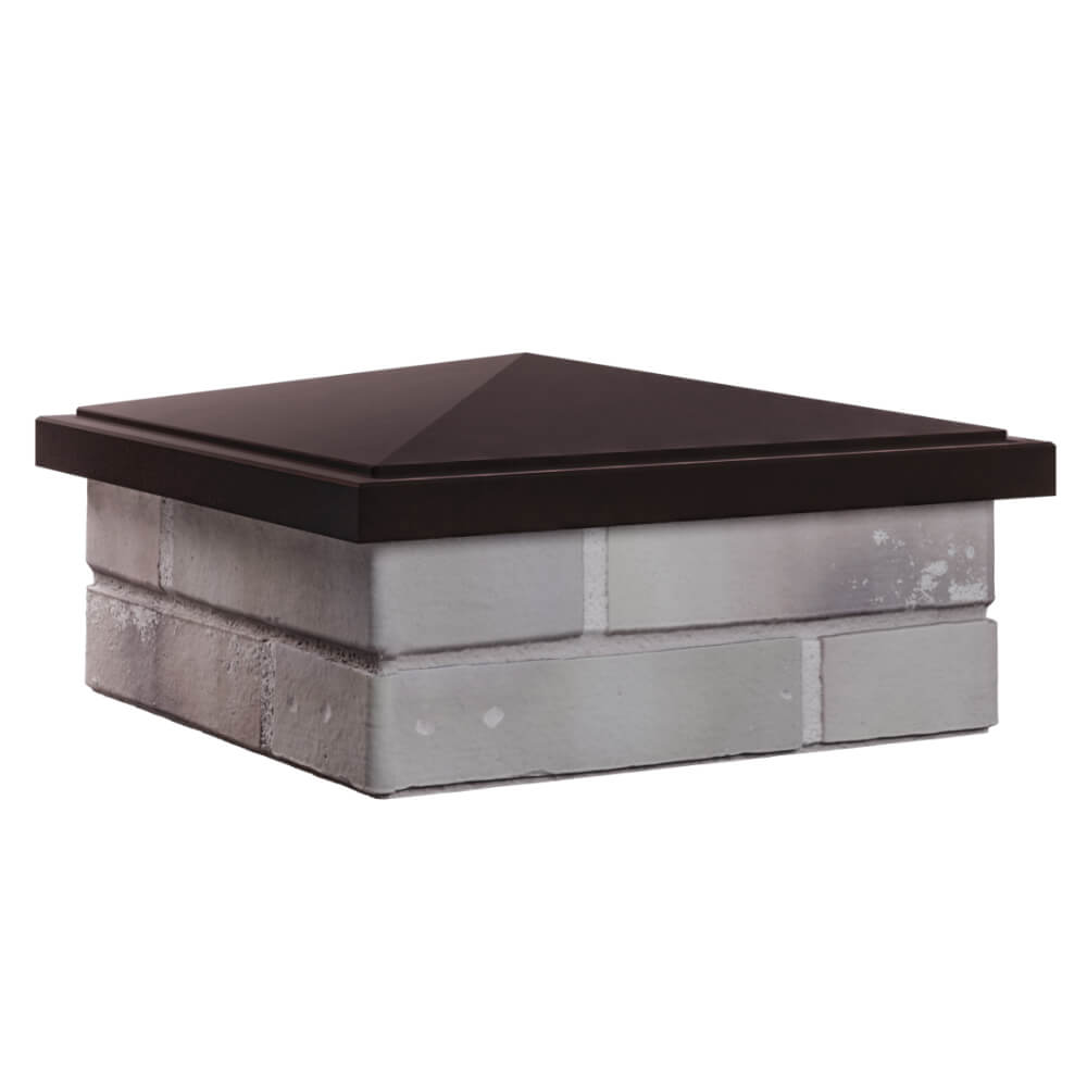 Колпак Zking БонаМоно Коричневый на столб 1.5х1.5 кирпича (385х385, 400х400мм) в Севастополе фото