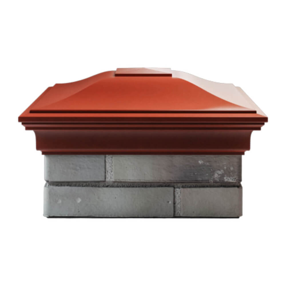 Колпак Zking Монблан Красный на столб 1.5х1.5 еврокирпича 0.7НФ (355х355мм) Севастополь фото