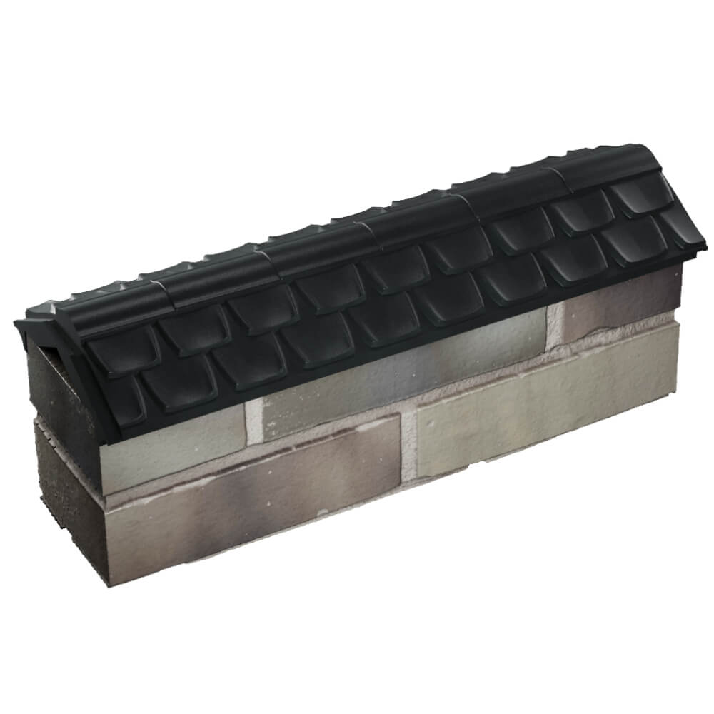 Парапет Zking Эльбрус Черный с посадкой на 0.5 кирпича (130мм) в Севастополе фото