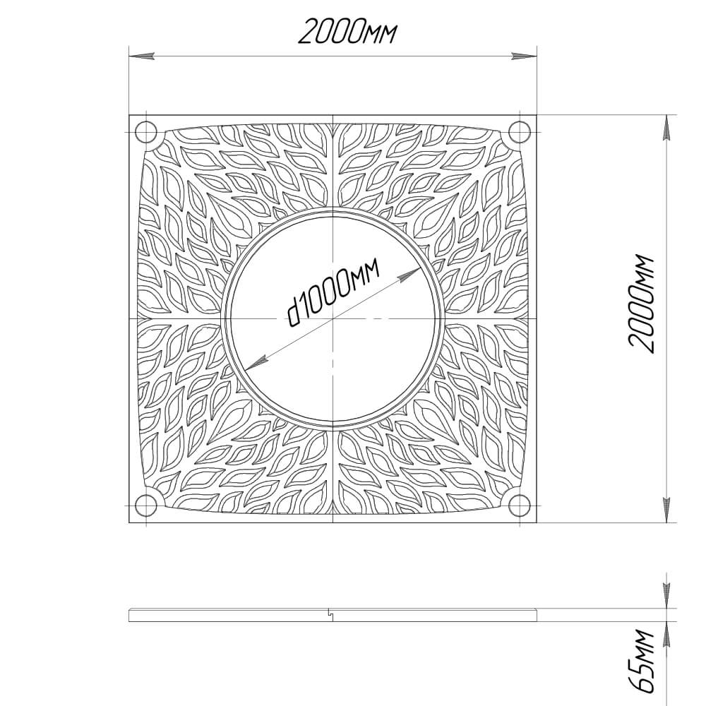 Приствольная решетка для дерева ZKING CRUST 2х2м Черная в Севастополе фото