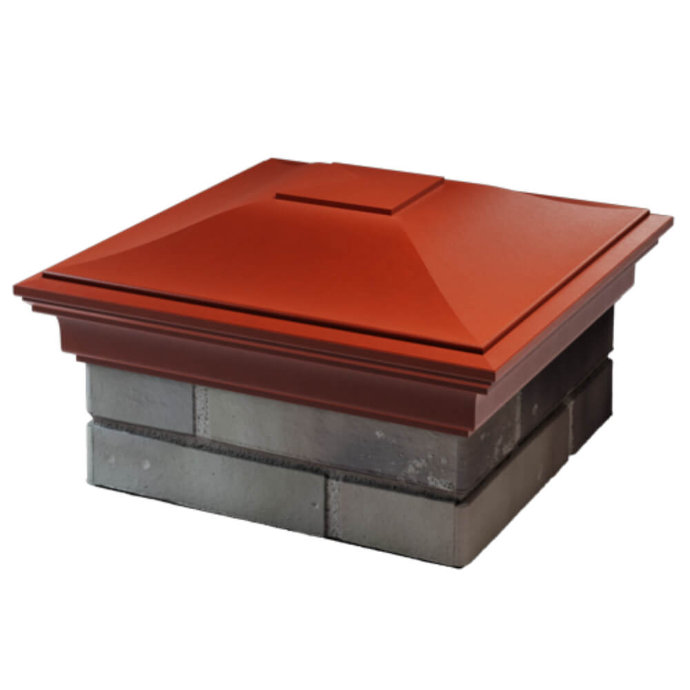 Колпак Zking Монблан Красный на столб 1.5х1.5 кирпича (385х385мм) в Севастополе фото