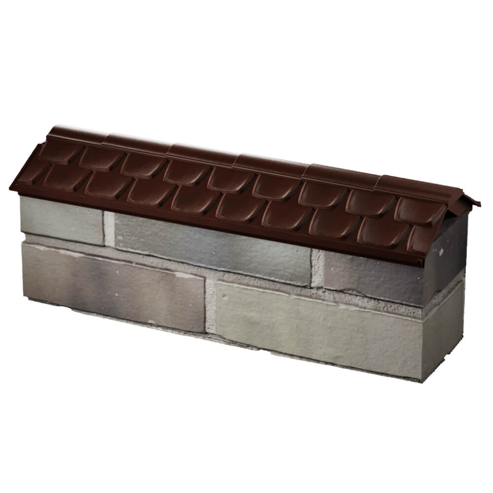 Парапет Zking Эльбрус Коричневый с посадкой на 0.5 кирпича (130мм) в Севастополе фото
