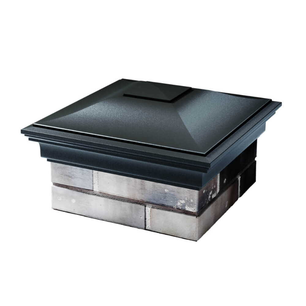 Колпак Zking Монблан Черный на столб 1.5х1.5 еврокирпича 0.7НФ (355х355мм) в Севастополе фото