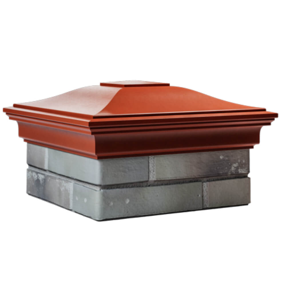 Колпак Zking Монблан Красный на столб 1.5х1.5 кирпича (385х385мм) в Севастополе фото