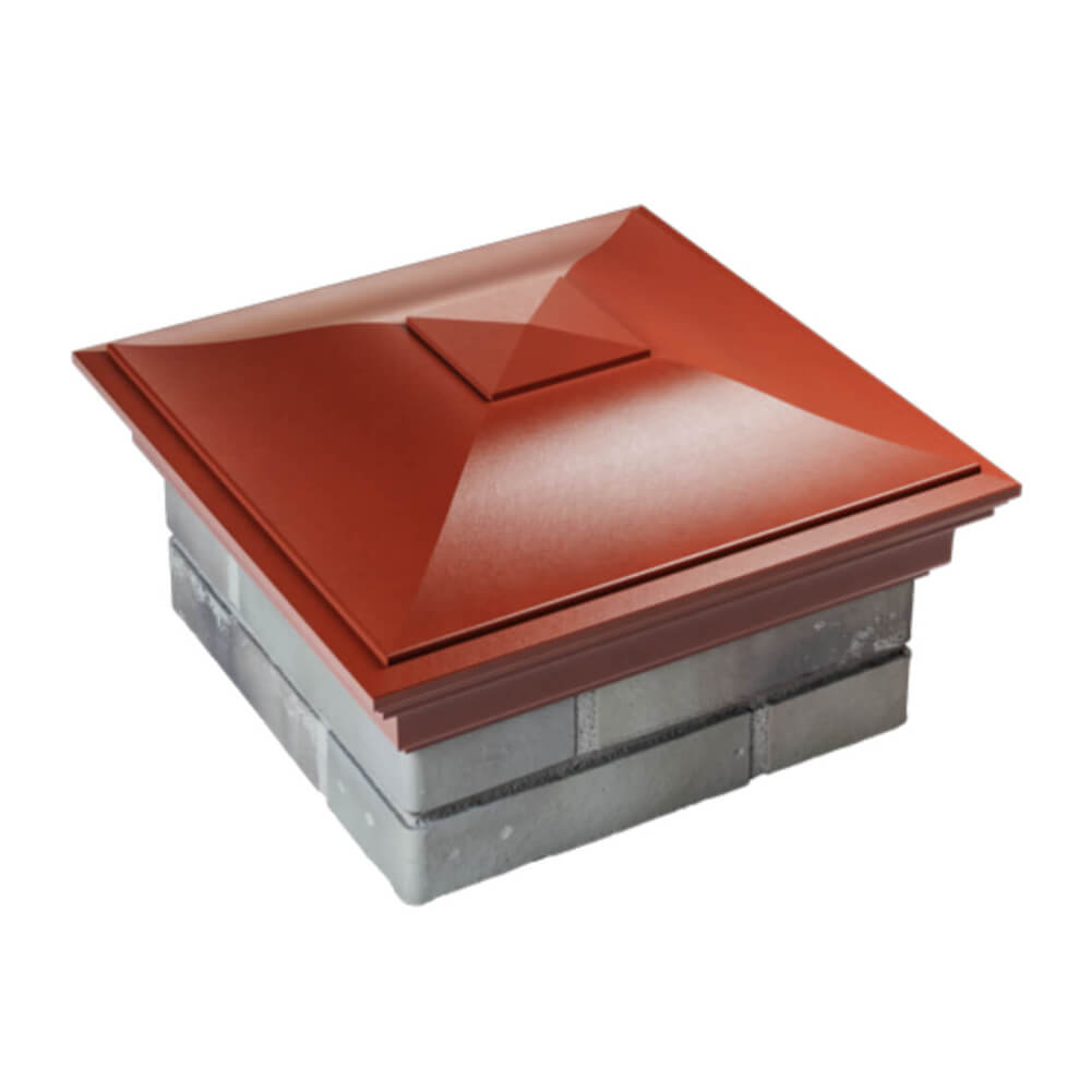 Колпак Zking Монблан Красный на столб 1.5х1.5 еврокирпича 0.7НФ (355х355мм) в Севастополе фото