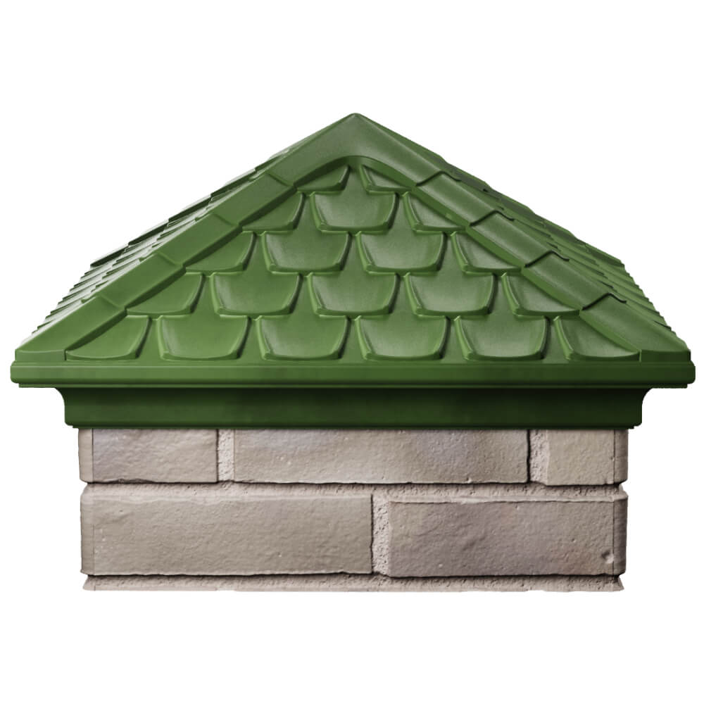 Колпак Zking Эльбрус Зеленый на столб 1.5х1.5 кирпича (385х385мм) Севастополь фото