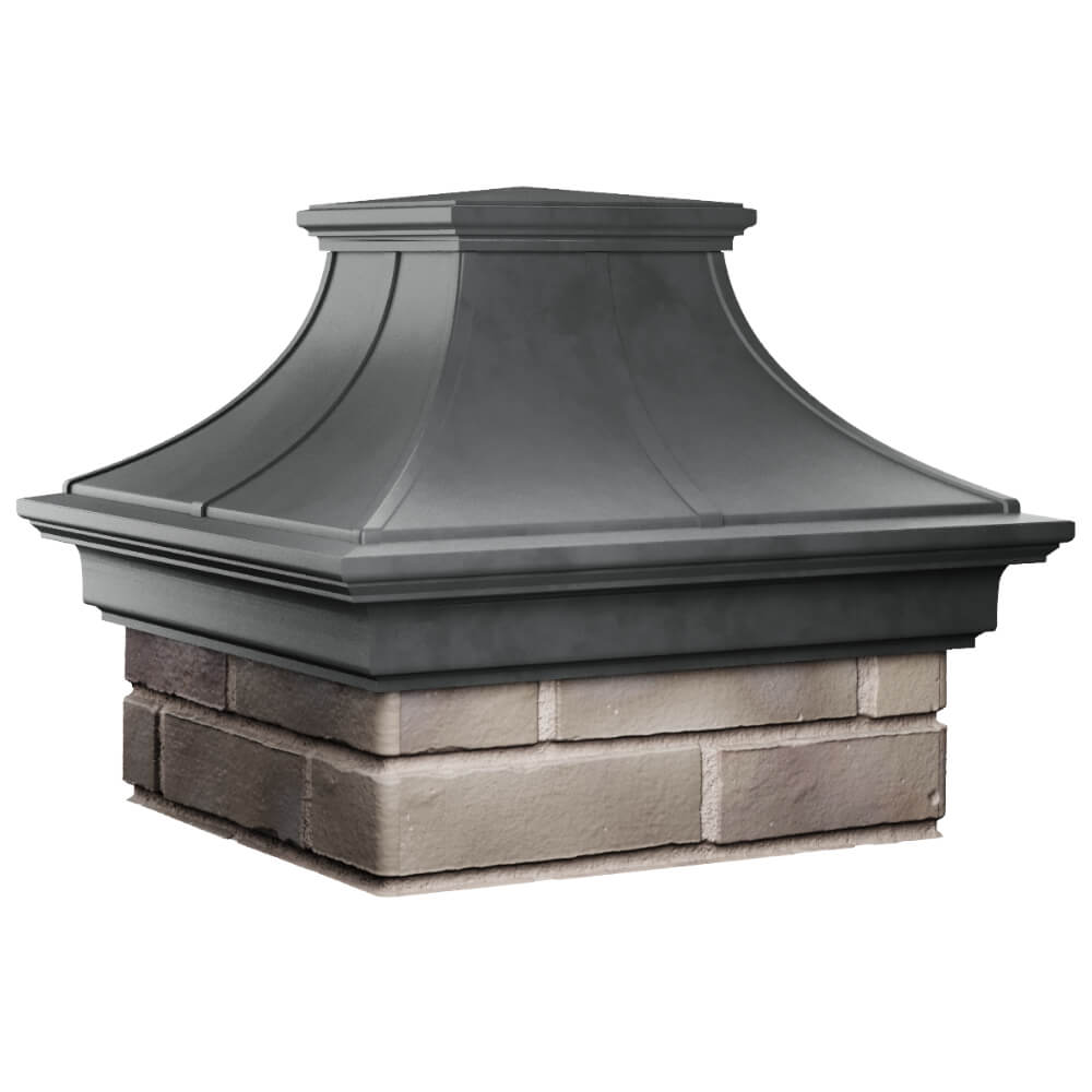 Колпак Zking Монблан Премиум Серый на столб 1.5х1.5 кирпича (385х385мм) в Севастополе фото