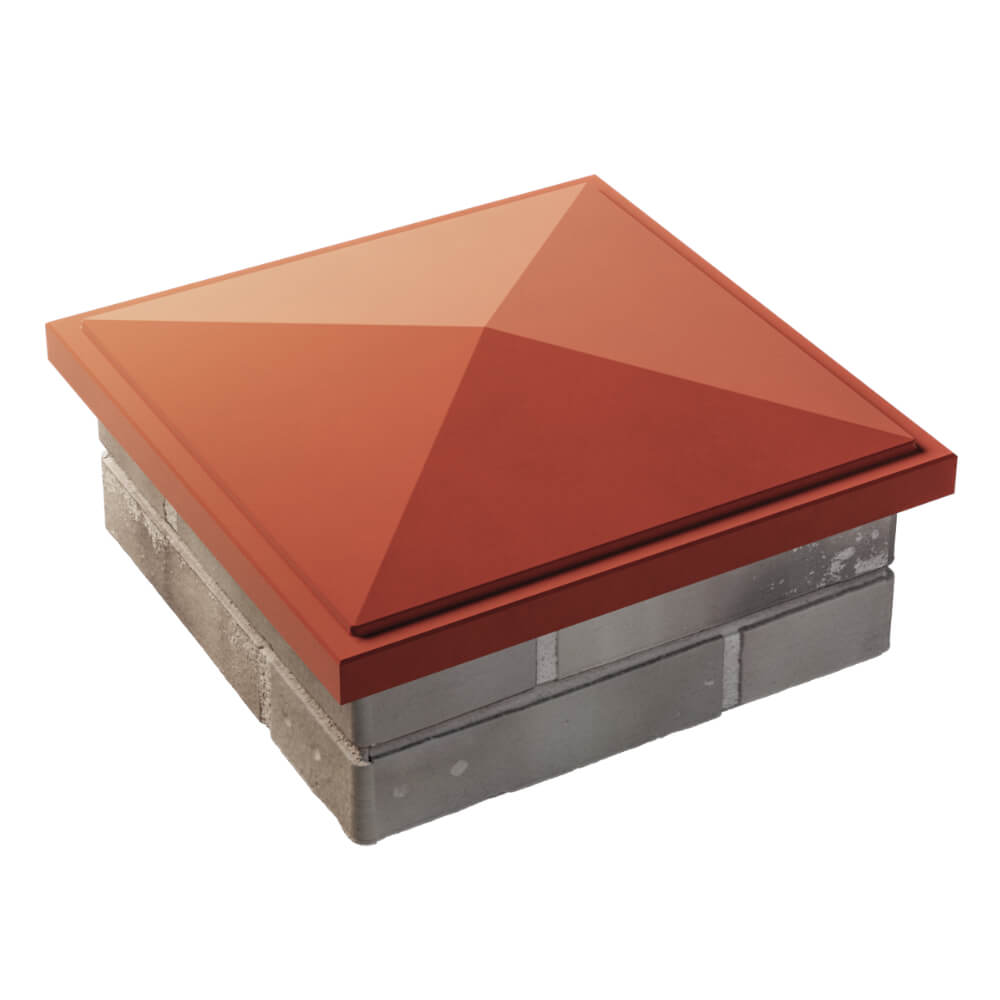 Колпак Zking БонаМоно Красный на столб 1.5х1.5 кирпича (385х385, 400х400мм) в Севастополе фото